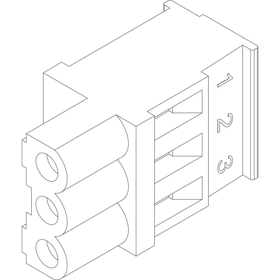 Aansluitklem 3-polig ModBus roze