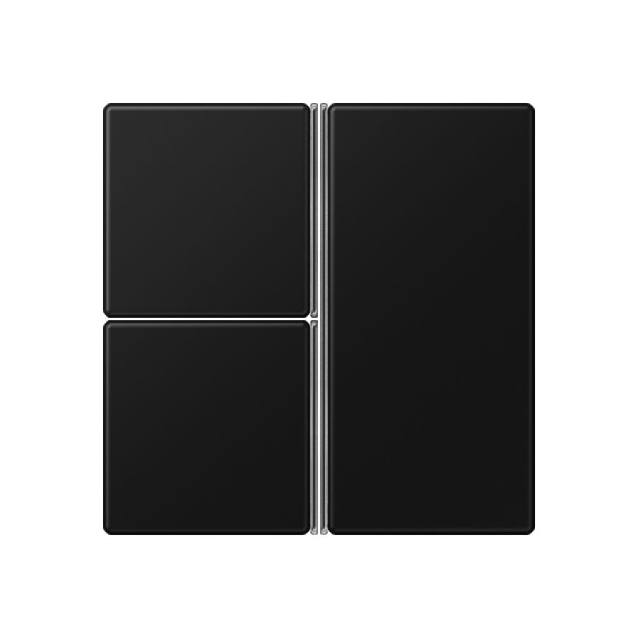 Tastafdekking F40 A/AS 3-voudig matzwart KNX/eNet