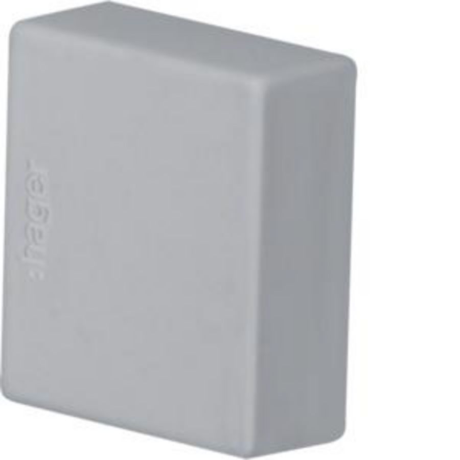 Eindplaat voor goot 15x15mm LF grijs