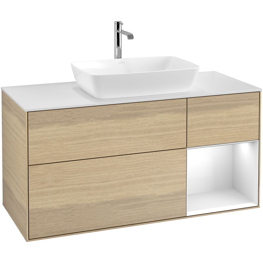 Wastafelonderkast Finion 1200x603x501mm Oak Veneer F831GFPC