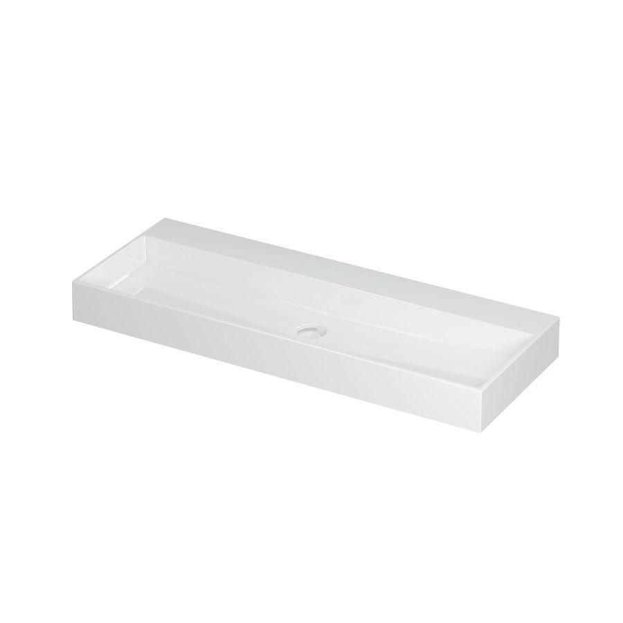 INK United Wastafel Porselein zonder kraangat GL wit 120x45