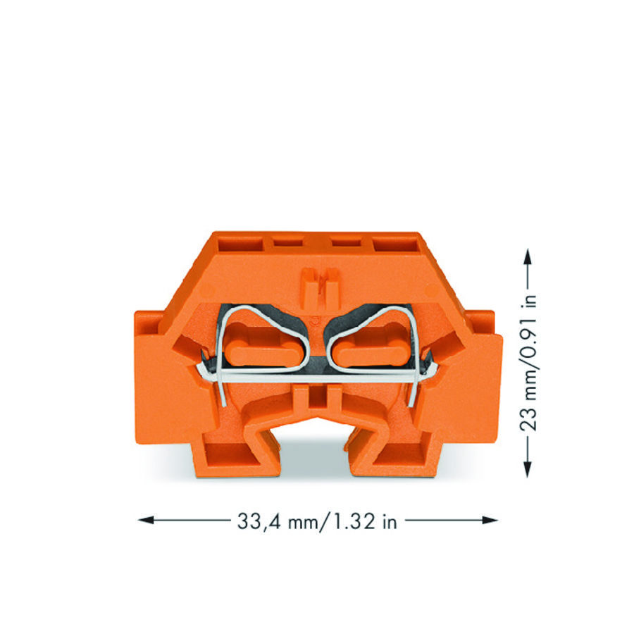 Ruimtebesparende 2-draads eindklem z. knop 262-326 VVE=50