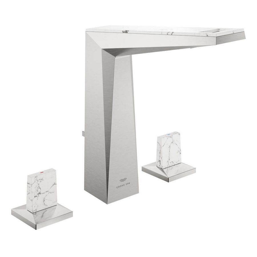 Allure Brilliant Private Collection M-Size 3-Gats Wastafelmengkraan White Attica Supersteel