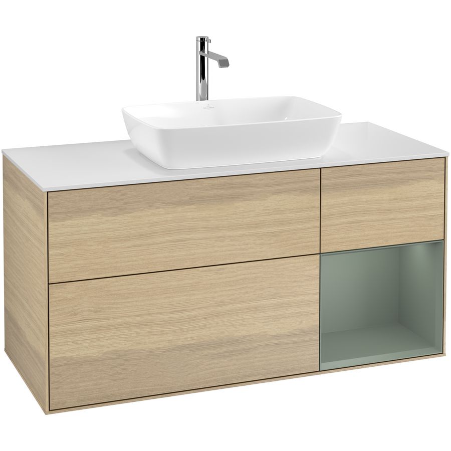 Wastafelonderkast Finion 1200x603x501mm Oak Veneer F831GMPC