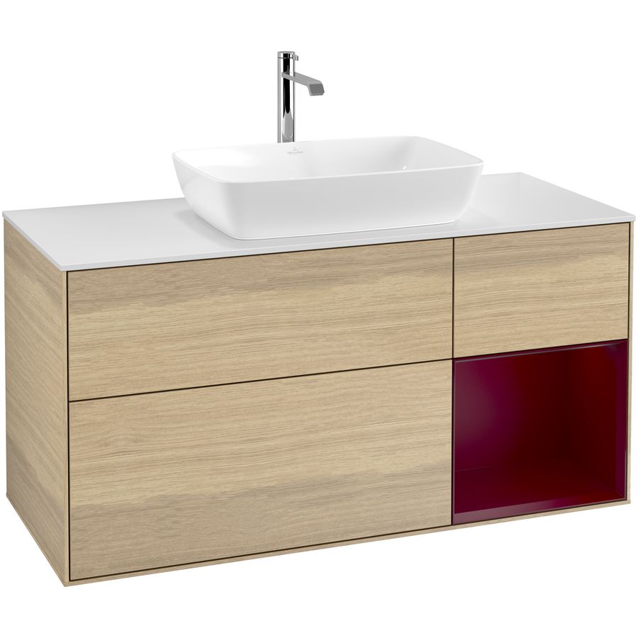Wastafelonderkast Finion 1200x603x501mm Oak Veneer F831HBPC