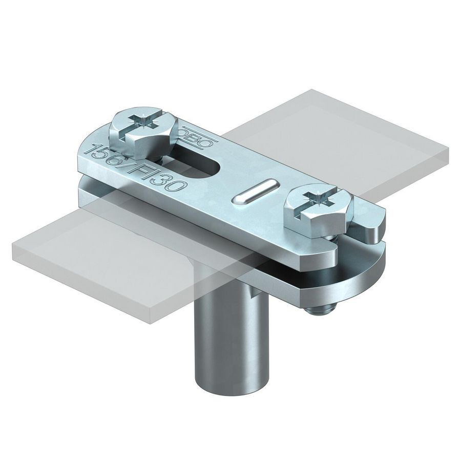 Leidinghouder voor vlakke geleider 30mm zink verzinkt VVE=20