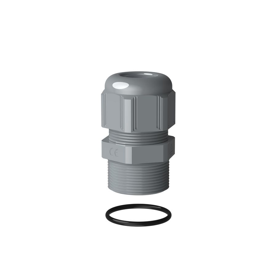 Wartel ISO20 IP68 zonder moer grijs RAL7040