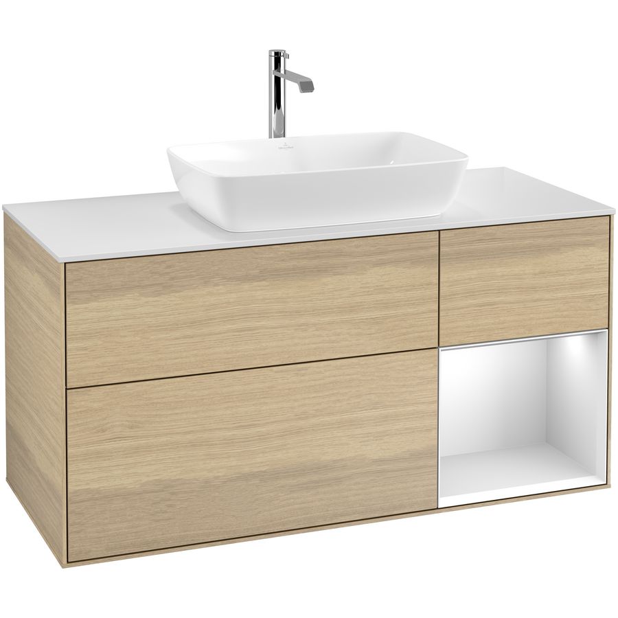 Wastafelonderkast Finion 1200x603x501mm Oak Veneer F831MTPC