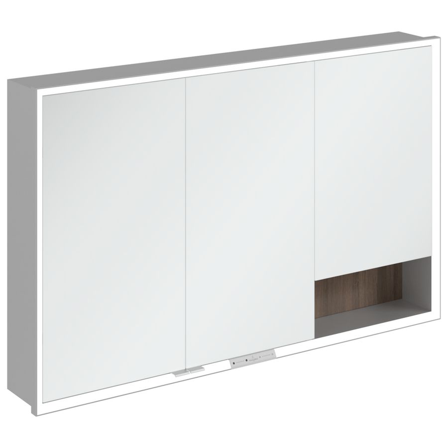 Inbouw-spiegelkast My View+ 1200x750x168mm Arizona Oak