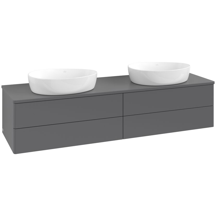 Wastafelonderkast Antao 1600x360x500mm Antr. Matt Lacquer L28050GK