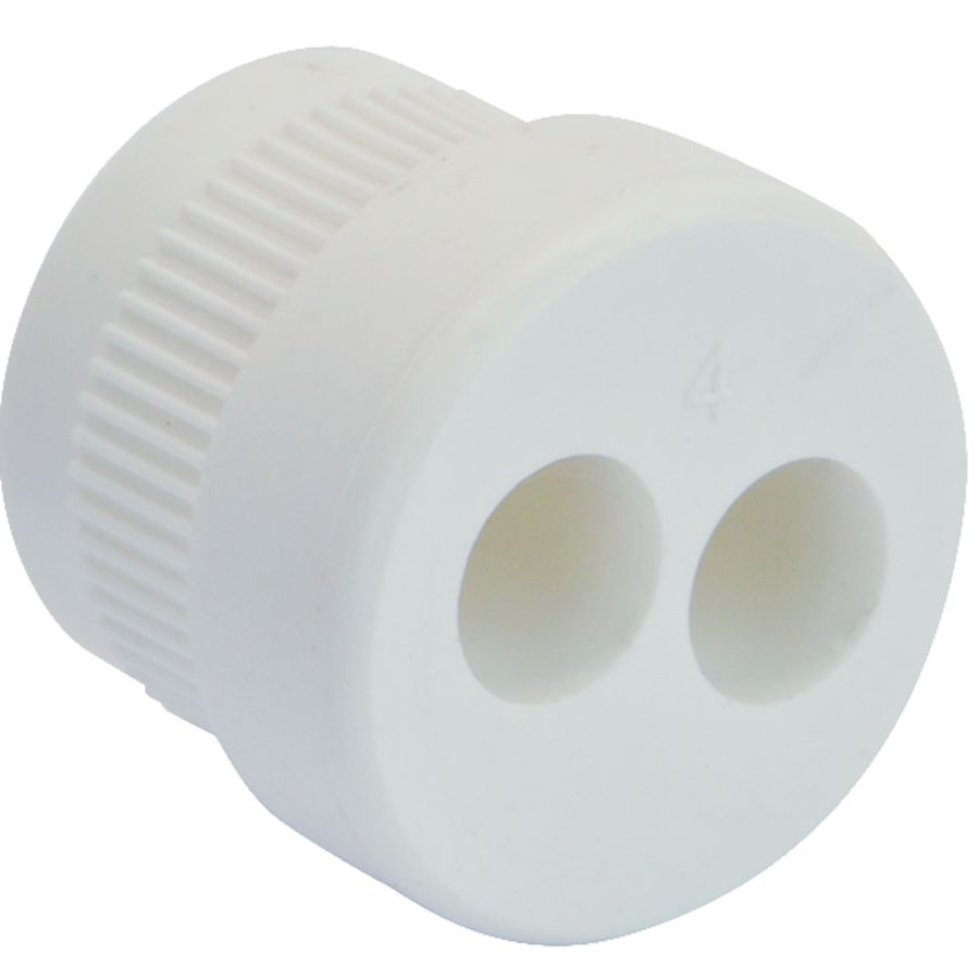 Inzetstuk TPE voor wartel PG135/M20x1,5 drl 2x6mm