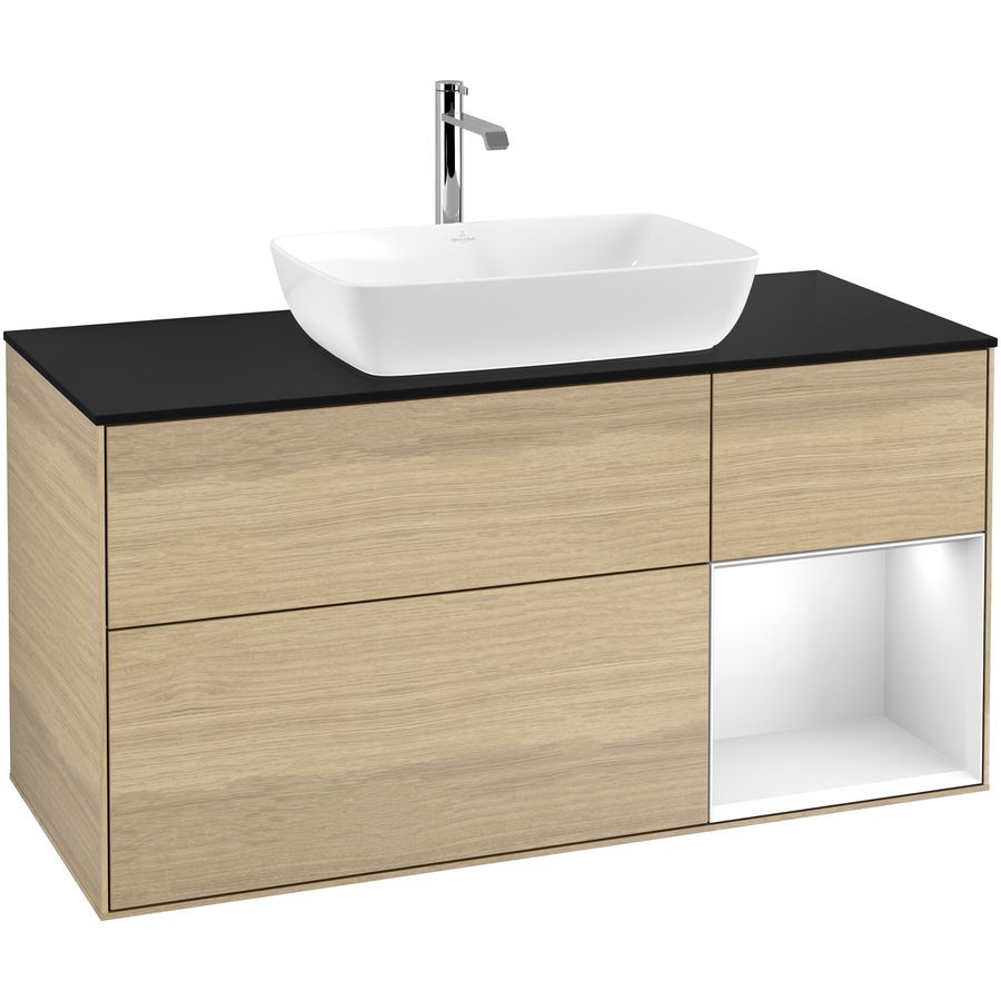 Wastafelonderkast Finion 1200x603x501mm Oak Veneer F832GFPC