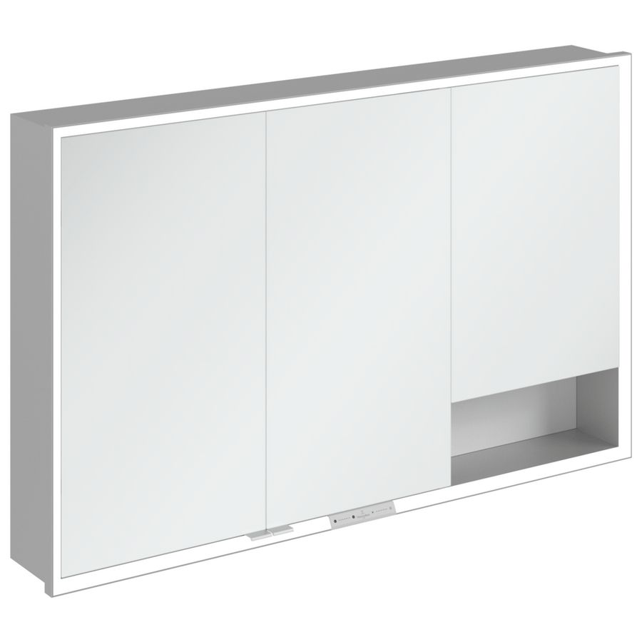 Inbouw-spiegelkast My View+ 1200x750x168mm Pure White