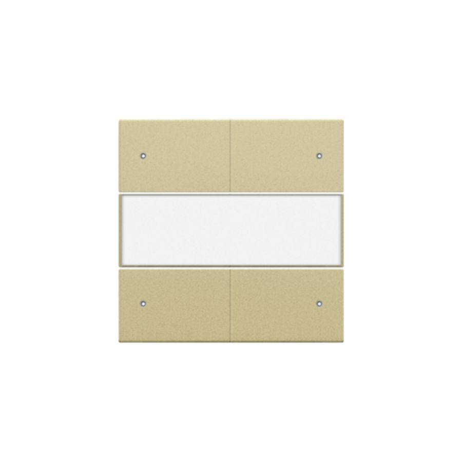 Afwerkingsset 4-voudige pot.vrij knop 24V Led/tekst gold