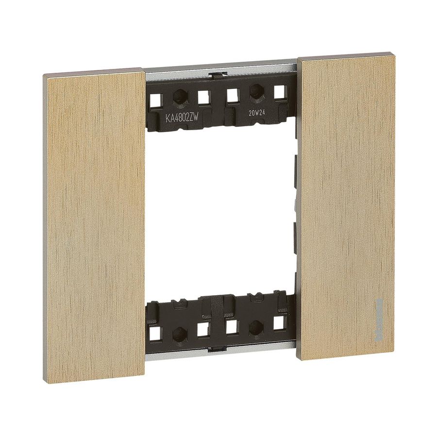 Afdekplaat 2 modulen goud K4702 LivingNow
