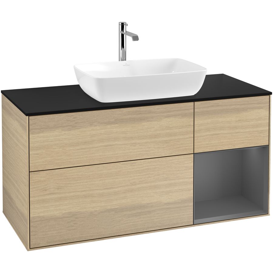 Wastafelonderkast Finion 1200x603x501mm Oak Veneer F832GKPC