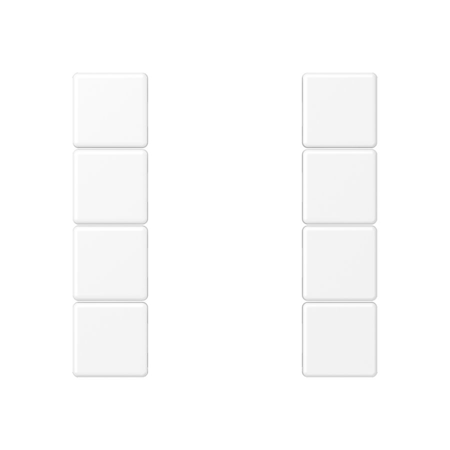 Tastafdekking F50 A/AS 4-voudig matwit KNX/eNet