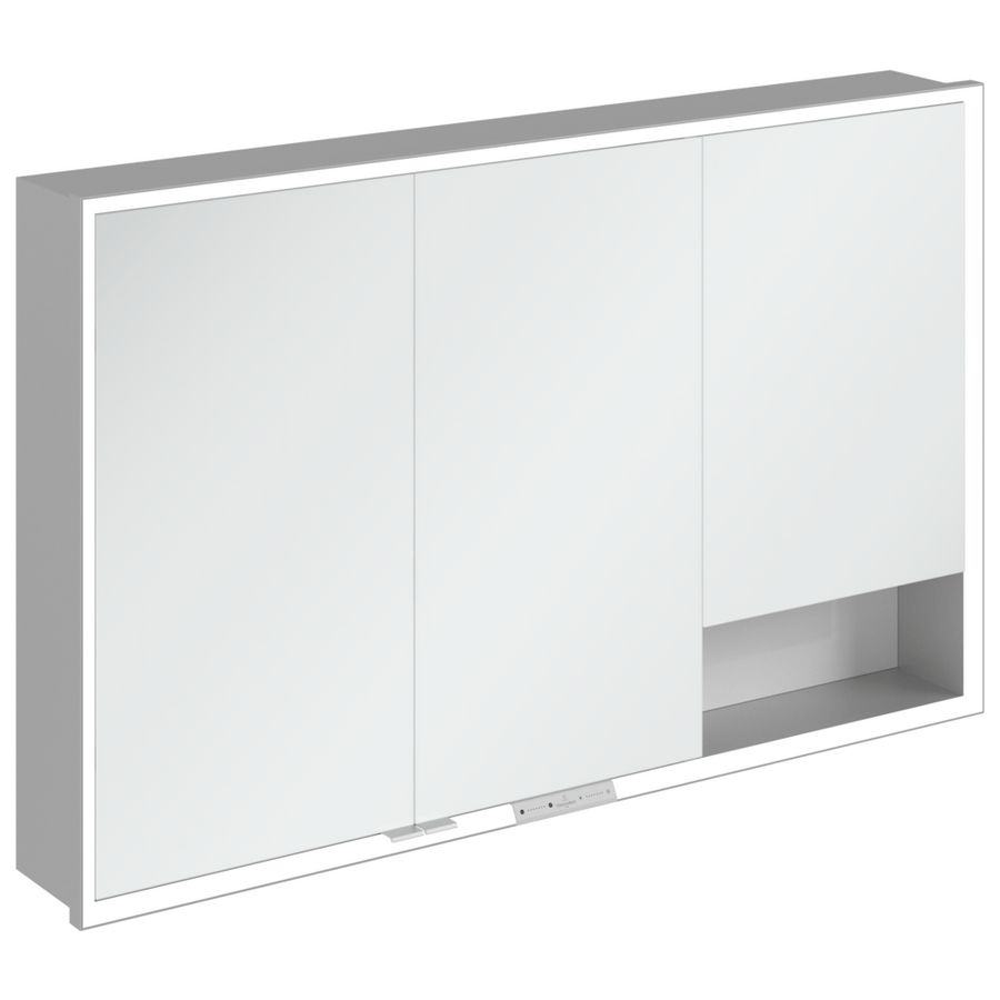 Inbouw-spiegelkast My View+ 1200x750x168mm Brilliant White