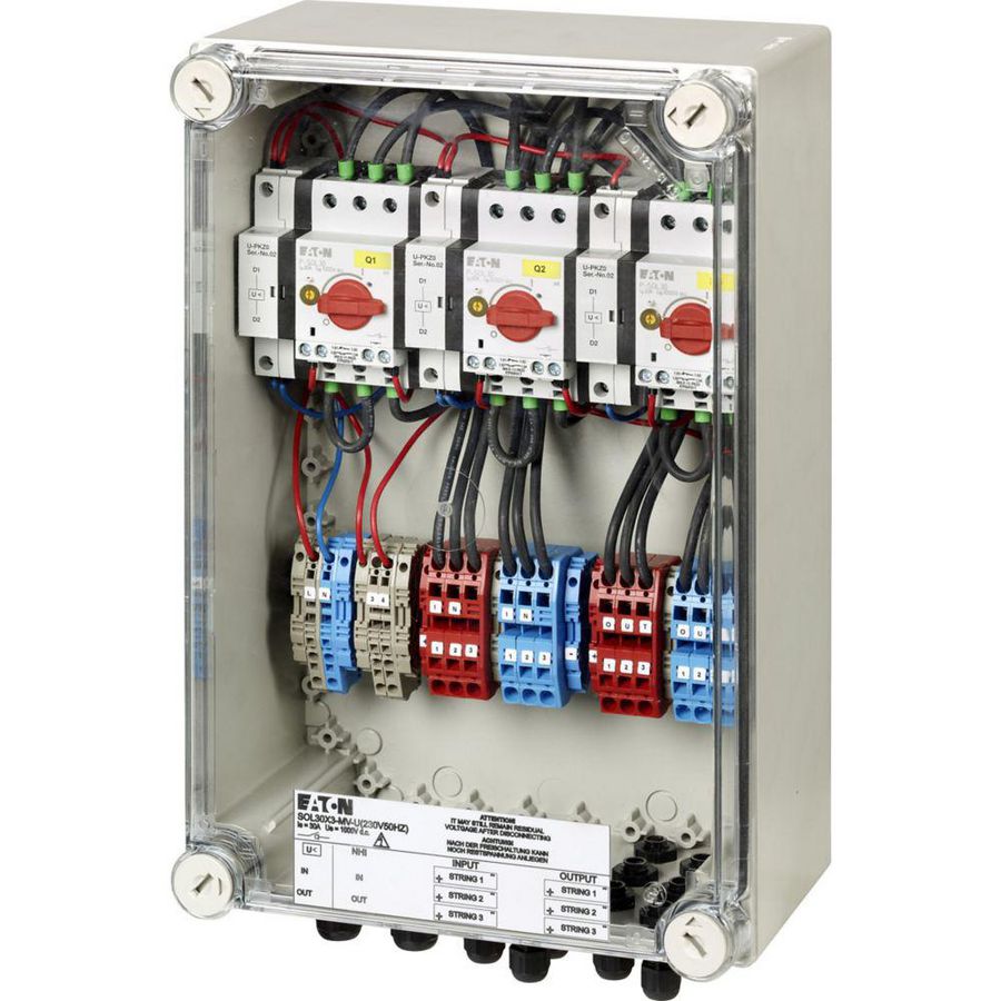 Brandweerschakelaar 3x string 25A UA 225V50Hz MC4/MC4