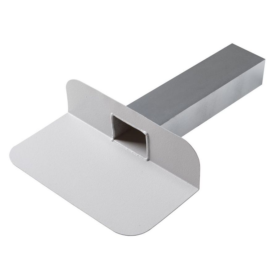 Kiezelbak alu. gesloten 90° 60x80mm L=450mm PVC-gecoat
