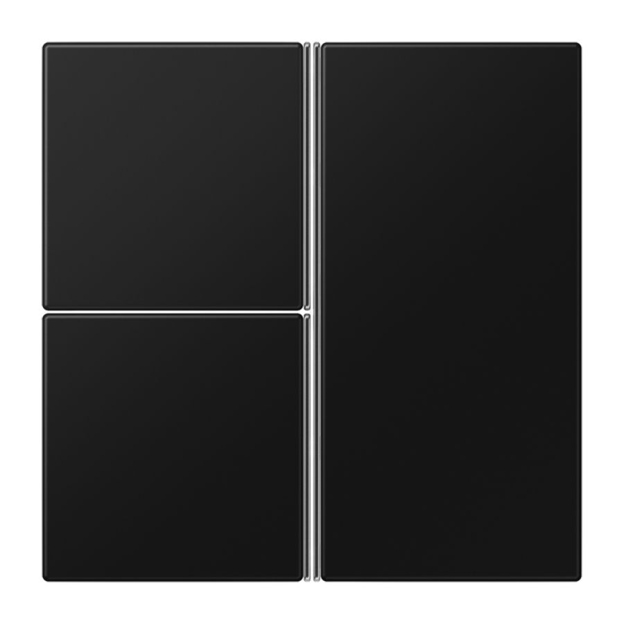Tastafdekking F40 LS 3-voudig matzwart KNX/eNet