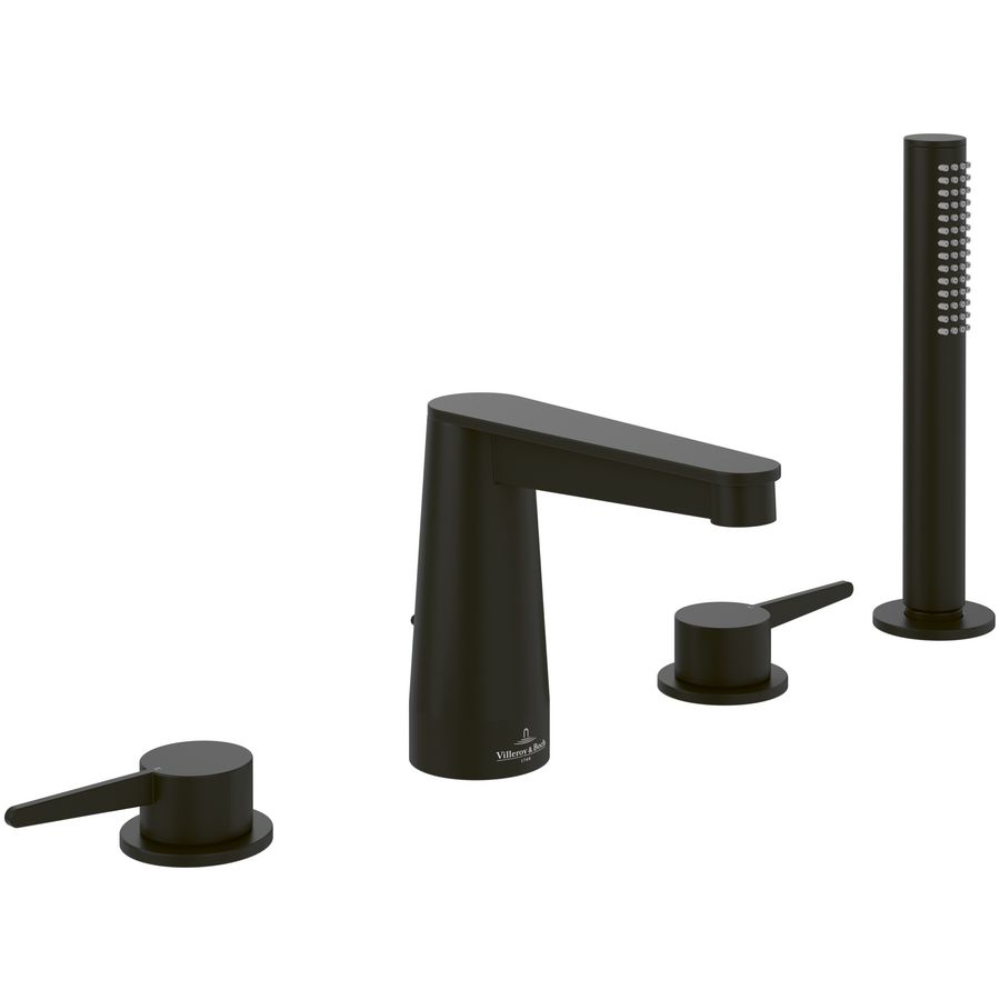 Viergats bandrandkraan Conum Matt Black