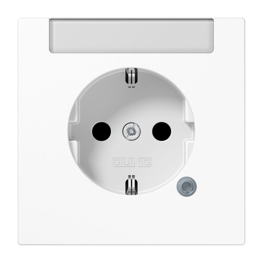 Wandcontactdoos alp.wit slagv &tekstva&contr.l LS990