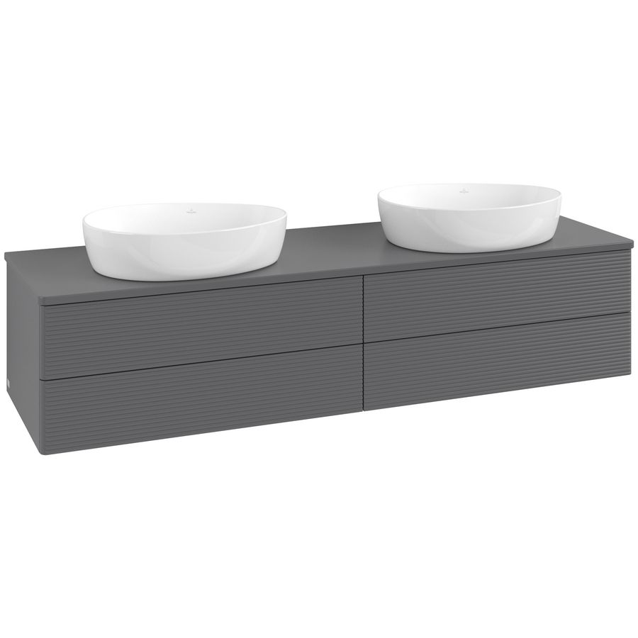 Wastafelonderkast Antao 1600x360x500mm Antr. Matt Lacquer L28150GK
