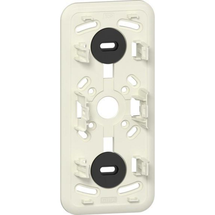 montageplaat 3-v K/P25 3-v wandcontactdoos met randaarde Opbouw creme wit