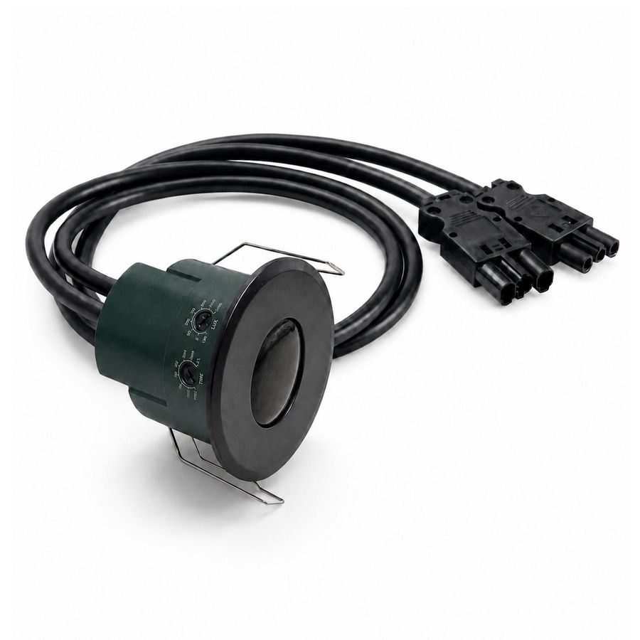 Aanwezigheiddetector plafond PIR 2000W 7M 40m² Zwart Wieland