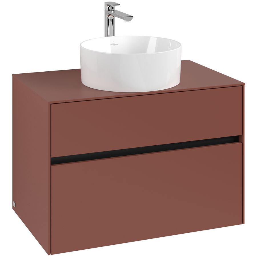 Wastafelonderkast Collaro 800x548x500mm Wine Red C03700AH