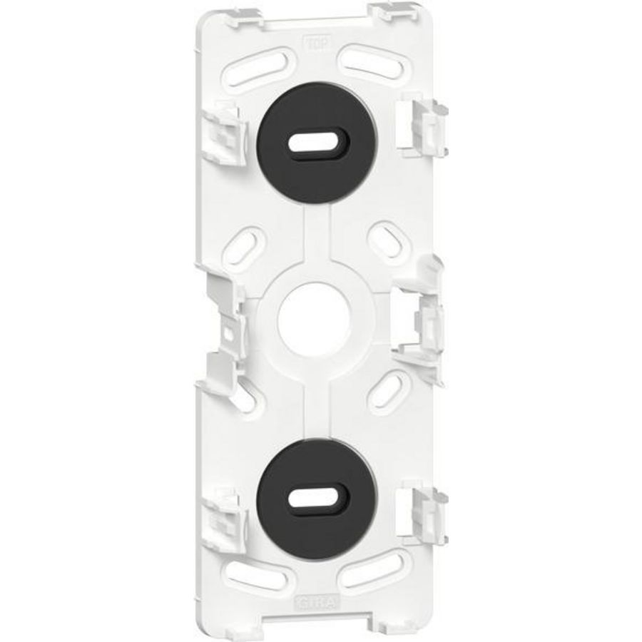 montageplaat 3-v wandcontactdoos met randaarde Opbouw zuiver wit