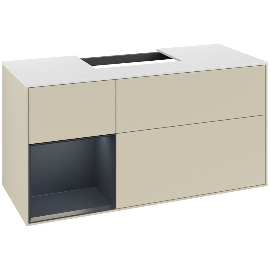 Wastafelonderkast Finion 1200x603x501mm S.Grey Matt Lacquer G161HGHJ