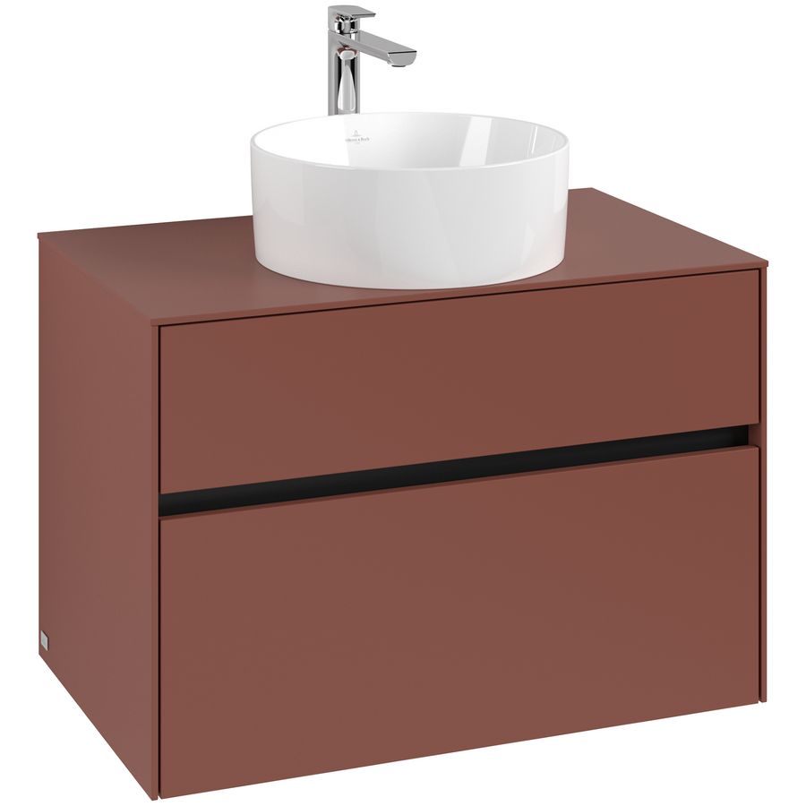 Wastafelonderkast Collaro 800x548x500mm Wine Red C037B0AH