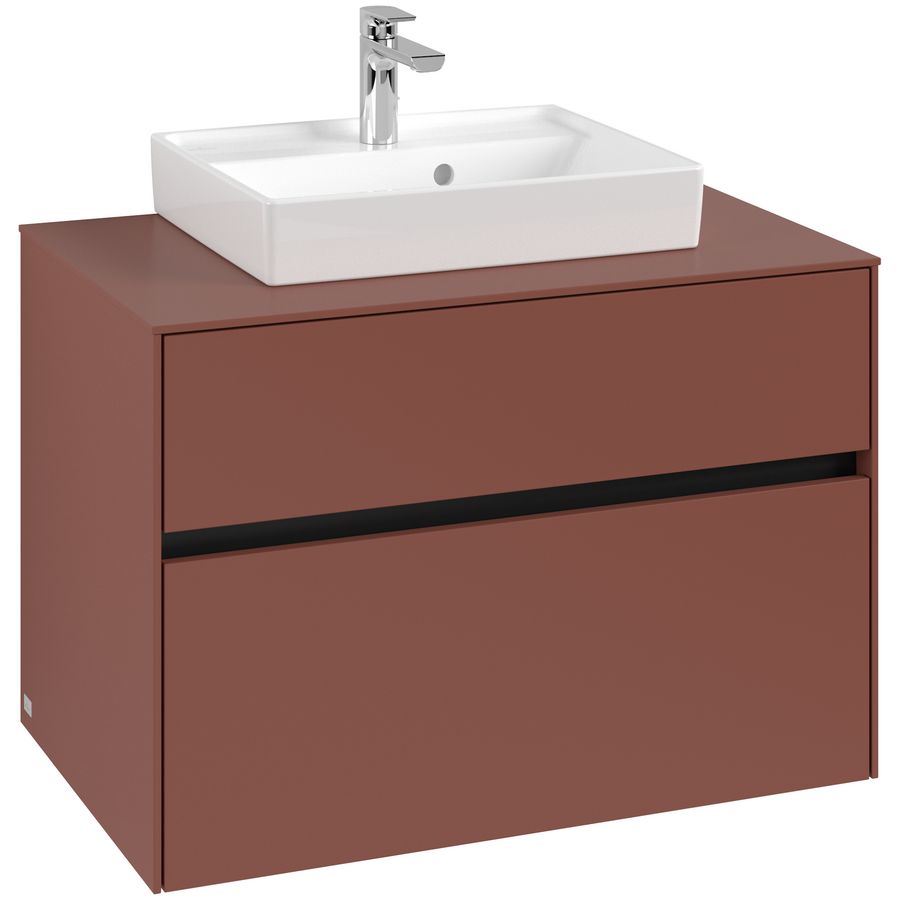Wastafelonderkast Collaro 800x548x500mm Wine Red C06900AH