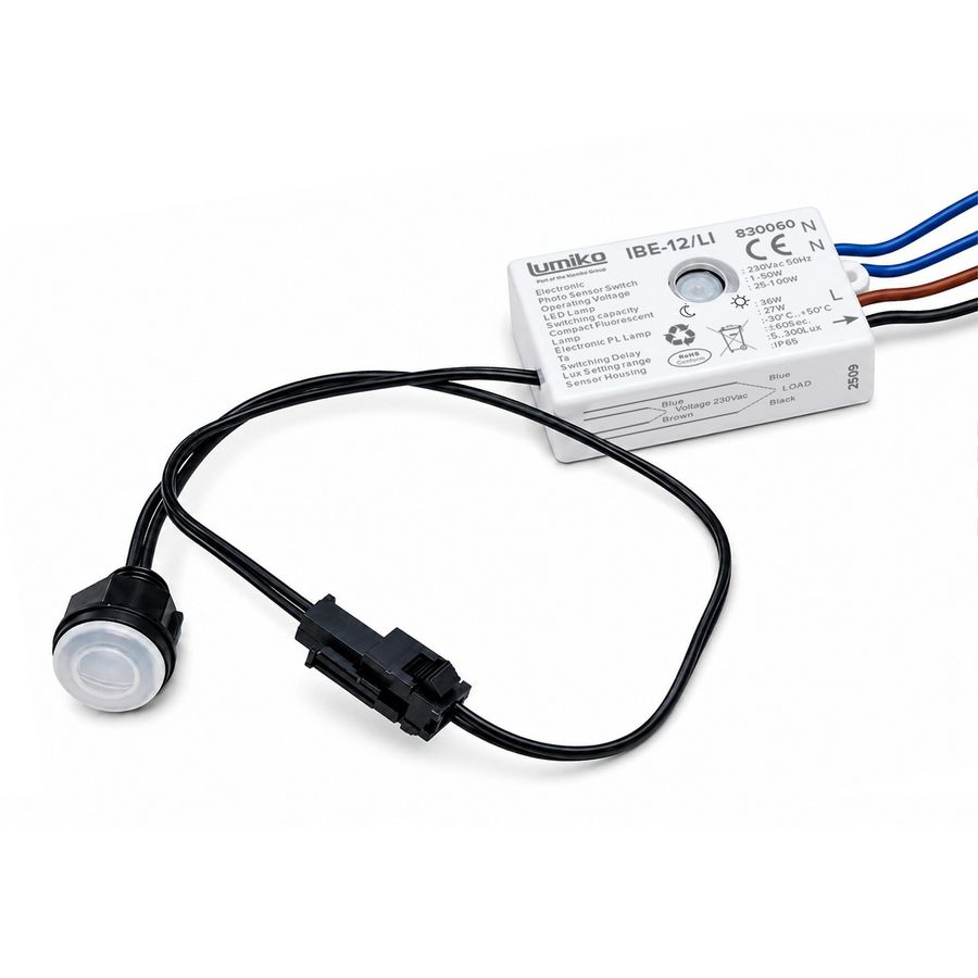 Schemerschakelaar inbouw 0,5A lux instelbaar 5-300Lux