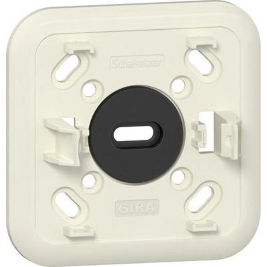 Montageplaat 1-v K/P25 schakelaar Opbouw creme wit