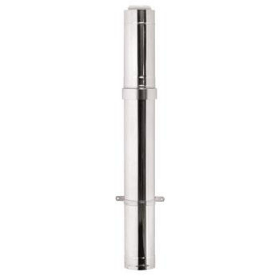 Rolux buitenwandsysteem dakdoorvoer 1000mm concentrisch 60/100 pp/inox