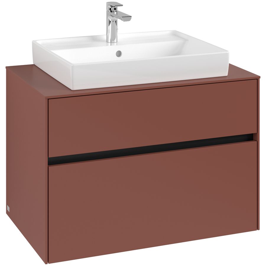 Wastafelonderkast Collaro 800x548x500mm Wine Red C08000AH