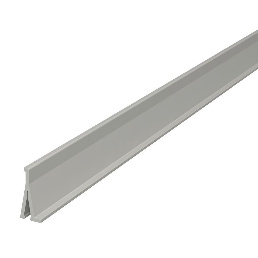 Lengte a 2m. Scheidingschot 40mm polyvinylchlorid lichtgrijs