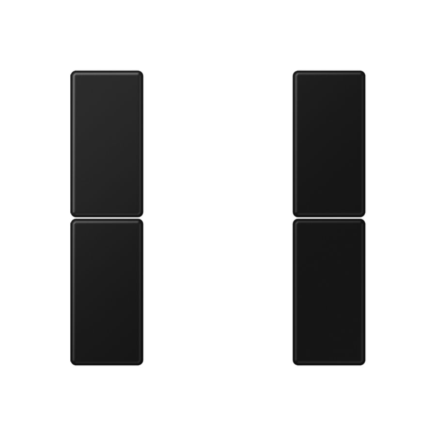 Tastafdekking F50 A/AS 2-voudig matzwart KNX/eNet