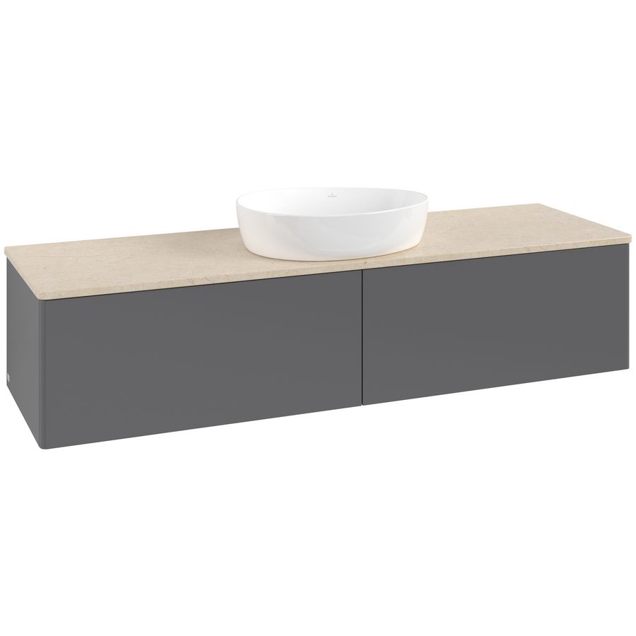 Wastafelonderkast Antao 1600x360x500mm Antr. Matt Lacquer L36013GK