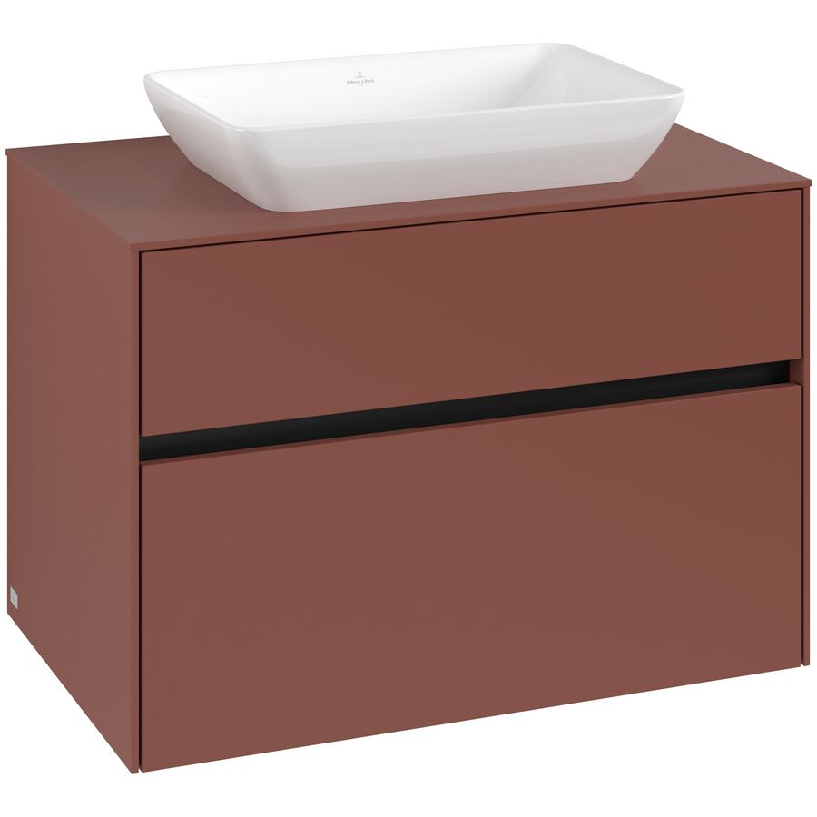 Wastafelonderkast Collaro 800x548x500mm Wine Red C10800AH