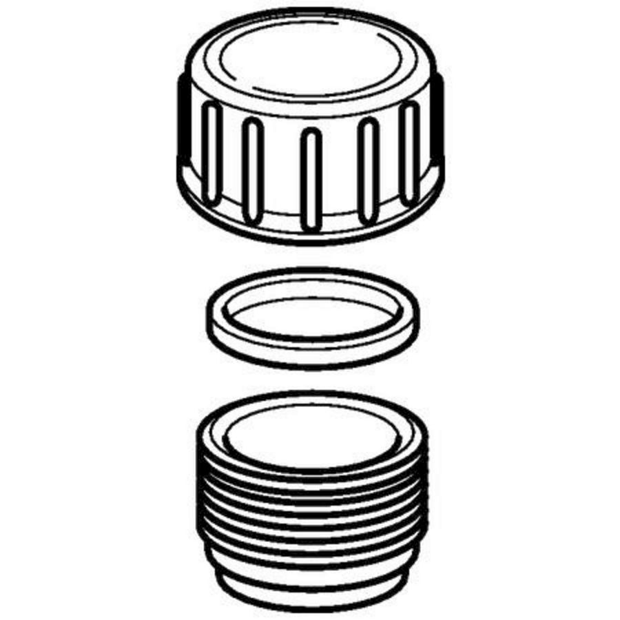 Polyethyleen (PE) schroefkap kompl. 75mm