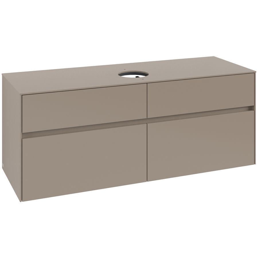 Wastafelonderkast Collaro 1400x548x500mm Taupe C04500VM