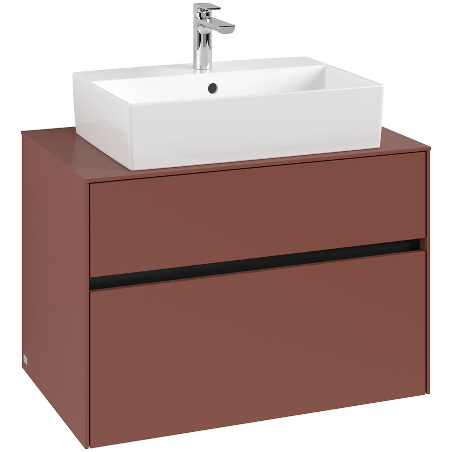 Wastafelonderkast Collaro 800x548x500mm Wine Red C12400AH