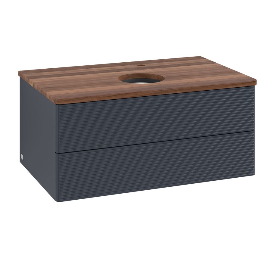 Wastafelonderkast Antao 800x360x500mm Mid.Blue Matt Lacquer L19152HG