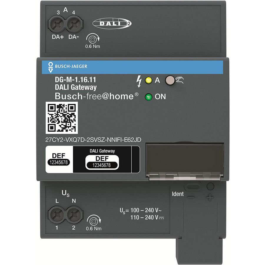 Free@Home DALI-gateway DINrail dimmen v verlichting