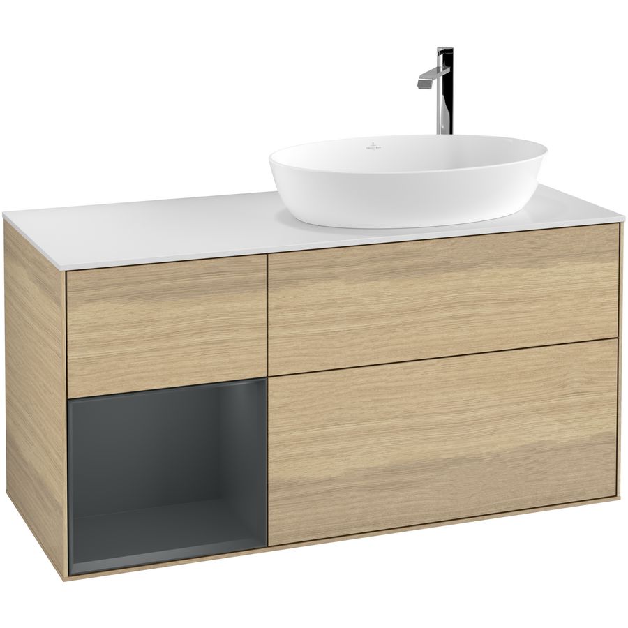 Wastafelonderkast Finion 1200x603x501mm Oak Veneer F921HGPC