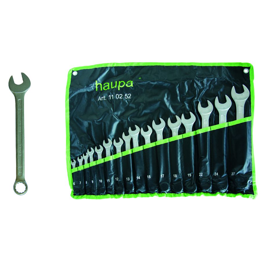 Ring-steeksleutelset 16-delig